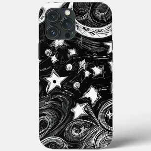 Abstracte moon en sterren Case-Mate iPhone case
