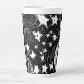 Abstracte moon en sterren latte mok (Voorkant)