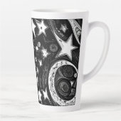 Abstracte moon en sterren latte mok (Rechts)