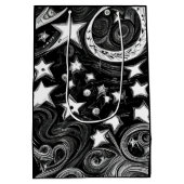 Abstracte moon en sterren medium cadeauzakje (Achterkant)