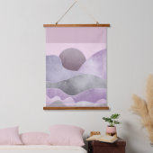 Abstracte Moon Mountains Lavender Gray Hangend Wandkleed (Slaapkamer)