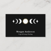 Abstracte Moon Phase Gold Spirituele Energie Heile Visitekaartje (Voorkant)