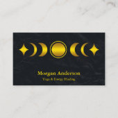 Abstracte Moon Phase Gold Spirituele Energie Heile Visitekaartje (Voorkant)