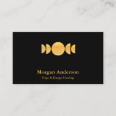 Abstracte Moon Phase Gold Spirituele Energie Heile Visitekaartje (Voorkant)