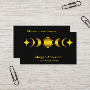 Abstracte Moon Phase Gold Spirituele Energie Heile Visitekaartje