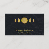 Abstracte Moon Phase Gold Spirituele Energie Heile Visitekaartje (Voorkant)