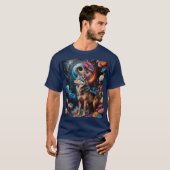 Abstracte Moon Wolf T-shirt (Voorkant volledig)