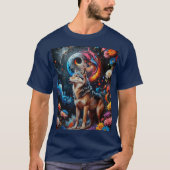 Abstracte Moon Wolf T-shirt (Voorkant)