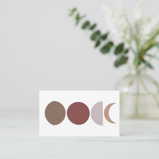 Abstracte moonfase art visitekaartje (Staand voorkant)