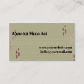 Abstracte moonfase art visitekaartje (Achterkant)