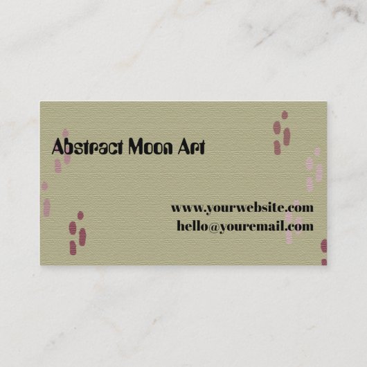 Abstracte moonfase art visitekaartje (Achterkant)