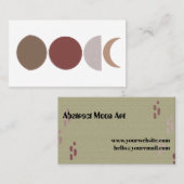 Abstracte moonfase art visitekaartje (Voorkant / Achterkant)