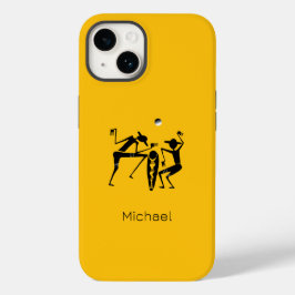 Abstracte Moonlight Dance Sinaasappel Case-Mate iPhone 14 Hoesje