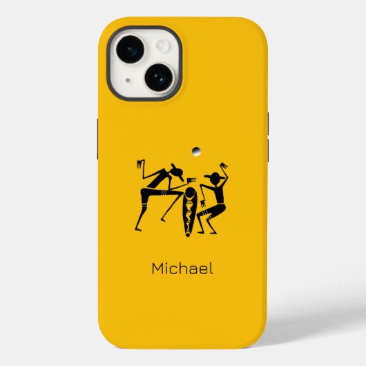 Abstracte Moonlight Dance Sinaasappel Case-Mate iPhone Case (Achterkant)