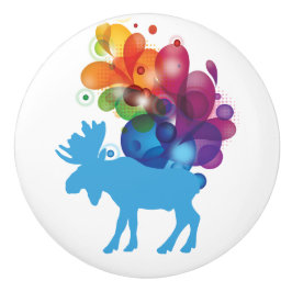 Abstracte Moose Ceramic Knob. Keramische Knop
