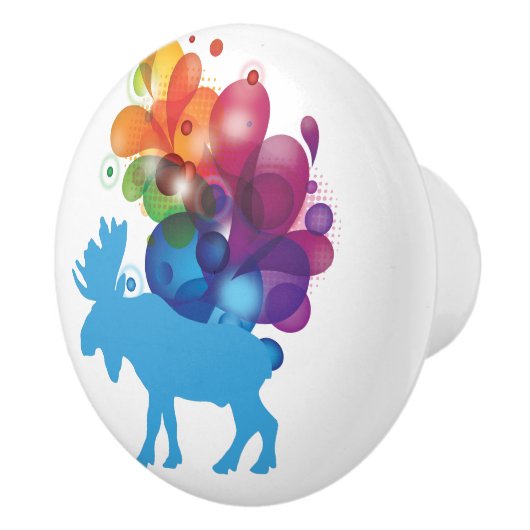 Abstracte Moose Ceramic Knob. Keramische Knop (Rechts)