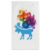 Abstracte Moose Gift Bag Klein Cadeauzakje (Achterkant)
