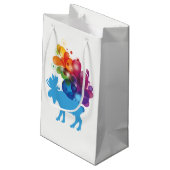 Abstracte Moose Gift Bag Klein Cadeauzakje (Achterkant Gekanteld)