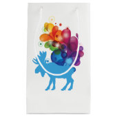 Abstracte Moose Gift Bag Klein Cadeauzakje (Voorkant)