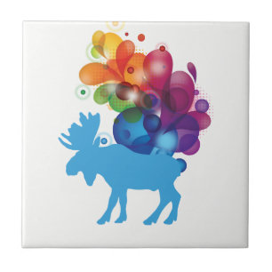 Abstracte Moose keramische Tegel Tegeltje