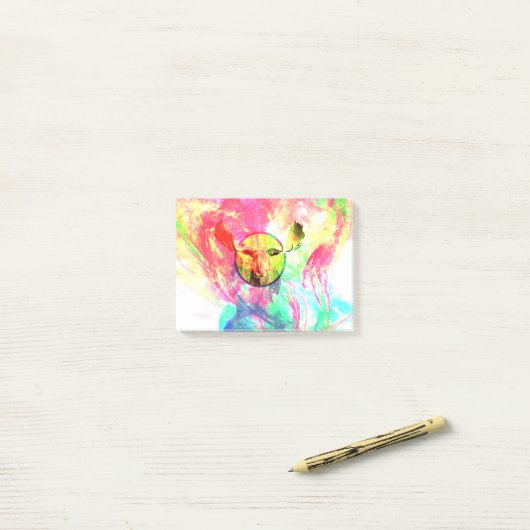 Abstracte Moose Post-it® notes (Op bureau)