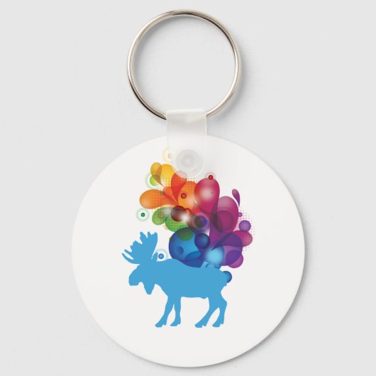Abstracte Moose Sleutelhanger (Voorkant)