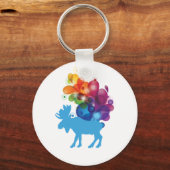 Abstracte Moose Sleutelhanger (Voorkant)
