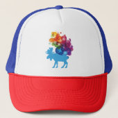 Abstracte Moose Trucker Hat Trucker Pet (Voorkant)