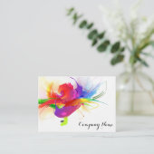 Abstracte Morning Glory Loriket Paint Spletters 2 Visitekaartje (Staand voorkant)