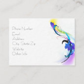 Abstracte Morning Glory Loriket Paint Spletters 2 Visitekaartje (Achterkant)