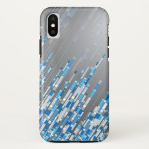 Abstracte Mosaic Art Blue Digital Lines Phone Case