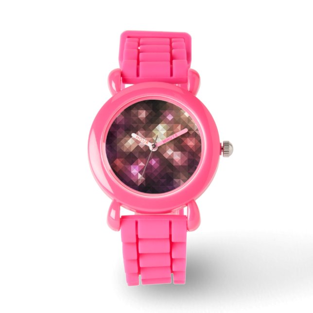 Abstracte Mosaic Watch Horloge (Voorkant)