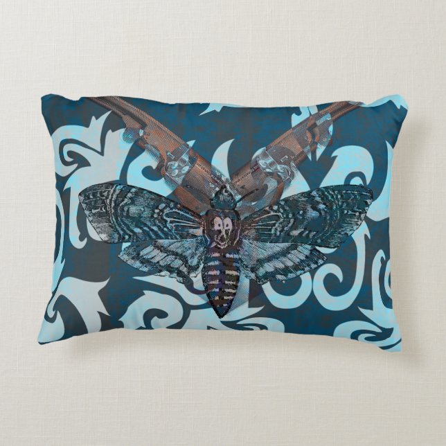 Abstracte Moth Pillow Decoratief Kussen (Achterkant)