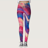 Abstracte Motion Art Kleurrijke Leggings (Voorkant)