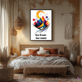 Abstracte Motivatie minimalistische bergkunst Poster