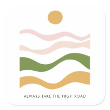 Abstracte Motivatie offerte Neem de High Road