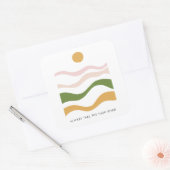 Abstracte Motivatie offerte Neem de High Road Vierkante Sticker (Envelop)