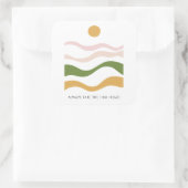 Abstracte Motivatie offerte Neem de High Road Vierkante Sticker (Tas)