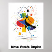 Abstracte Motivatier Minimalistische Dans Kunst Poster (Voorkant)