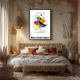 Abstracte Motivatier Minimalistische Dans Kunst Poster