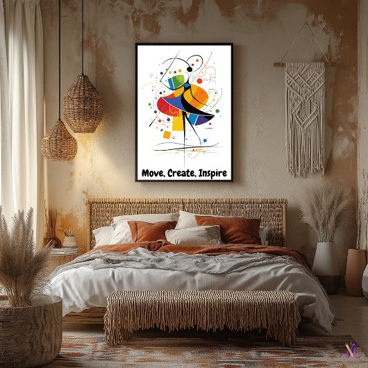 Abstracte Motivatier Minimalistische Dans Kunst Poster