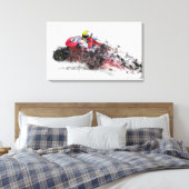 Abstracte motorcoureur canvas afdruk (Insitu (Slaapkamer))