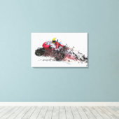 Abstracte motorcoureur canvas afdruk (Insitu (Houten vloer))