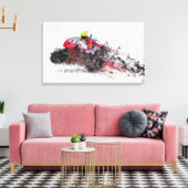 Abstracte motorcoureur canvas afdruk (Insitu (Woonkamer))