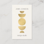 Abstracte motorfase Geometrische art Gold/ivory Visitekaartje (Voorkant)