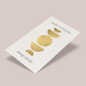 Abstracte motorfase Geometrische art Gold/ivory Visitekaartje