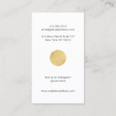 Abstracte motorfase Geometrische art Gold/White Visitekaartje (Achterkant)