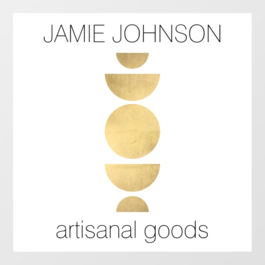 Abstracte motorfase Geometrische kunst Boutique Wh Raamsticker (Vel)