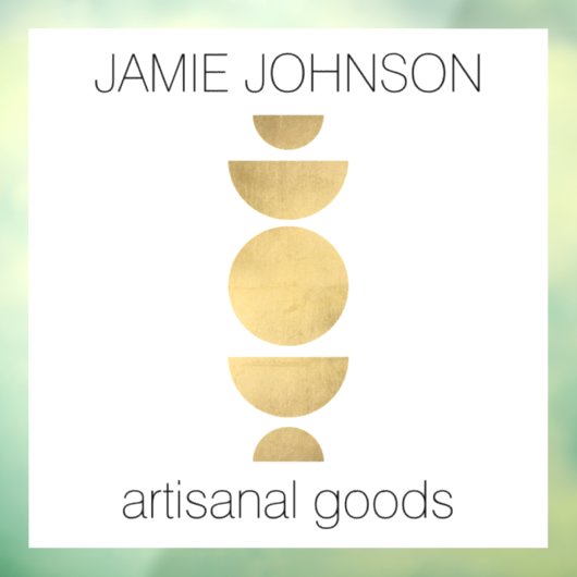 Abstracte motorfase Geometrische kunst Boutique Wh Raamsticker (Vel 3)