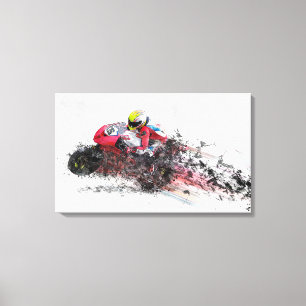 Abstracte motorrijtuigenracer canvas afdruk